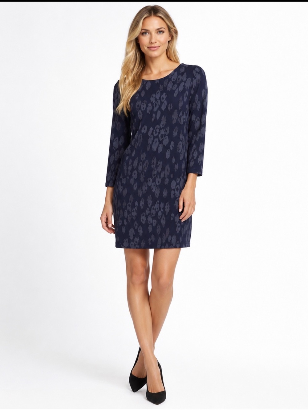 GAP Blue Camouflage Shift Dress S